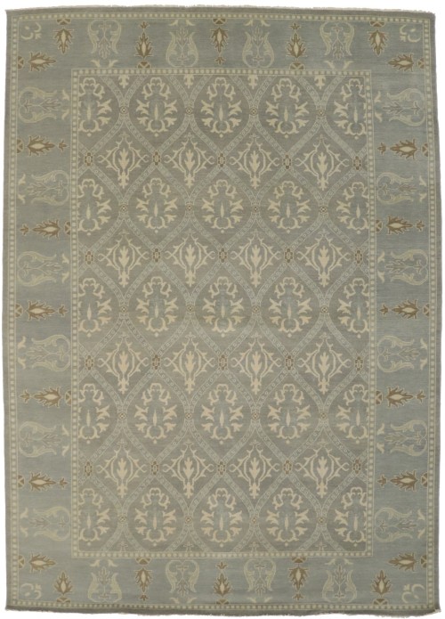 Muted Floral Transitional 10X14 Oriental Rug