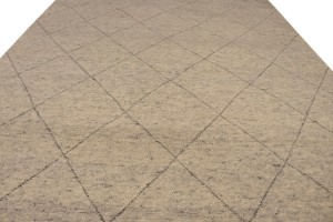 Beige/Cream Geometric Modern 6X9 Moroccan Style Oriental Rug