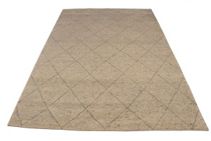 Beige/Cream Geometric Modern 6X9 Moroccan Style Oriental Rug
