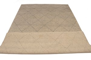 Beige/Cream Geometric Modern 6X9 Moroccan Style Oriental Rug