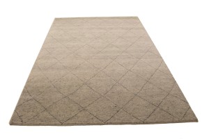 Beige/Cream Geometric Modern 6X9 Moroccan Style Oriental Rug