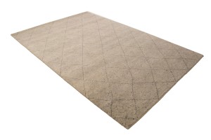 Beige/Cream Geometric Modern 6X9 Moroccan Style Oriental Rug