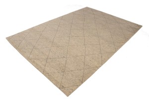 Beige/Cream Geometric Modern 6X9 Moroccan Style Oriental Rug