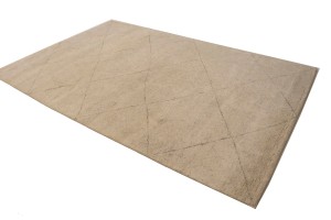 Cream/Beige Geometric Modern 6X9 Moroccan Style Oriental Rug