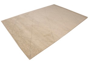 Cream/Beige Geometric Modern 6X9 Moroccan Style Oriental Rug
