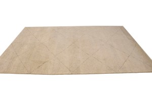 Cream/Beige Geometric Modern 6X9 Moroccan Style Oriental Rug