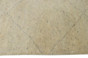 Beige Geometric Modern 2X5'5 Moroccan Style Oriental Rug