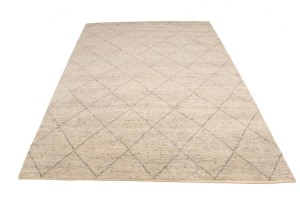 Cream Geometric Modern 6X9 Moroccan Style Oriental Rug