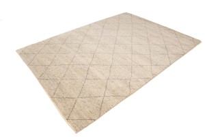 Cream Geometric Modern 6X9 Moroccan Style Oriental Rug