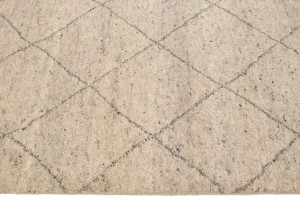 Cream Geometric Modern 6X9 Moroccan Style Oriental Rug