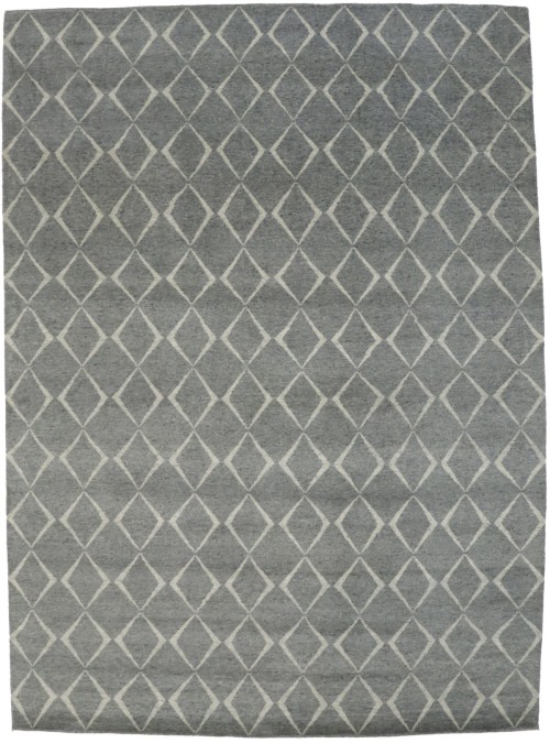 Gray Geometric Modern 10X14 Moroccan Style Oriental Rug