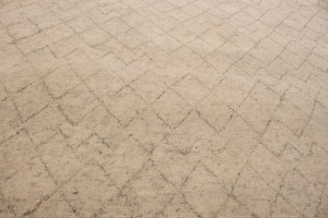 Beige Geometric 8X10 Moroccan Style Oriental Rug