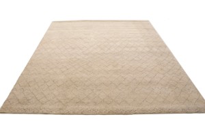 Beige Geometric 8X10 Moroccan Style Oriental Rug