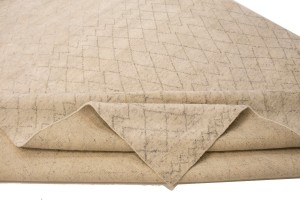 Beige Geometric 8X10 Moroccan Style Oriental Rug