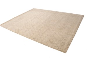 Beige Geometric 8X10 Moroccan Style Oriental Rug