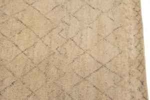 Beige Geometric 8X10 Moroccan Style Oriental Rug