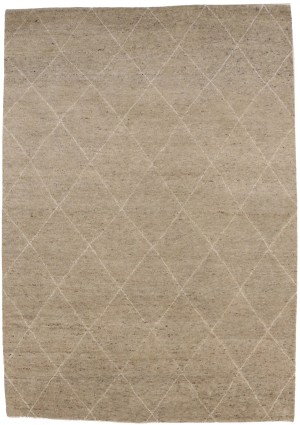 Khaki/Beige Geometric Modern 6X9 Moroccan Style Oriental Rug