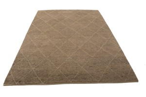 Khaki/Beige Geometric Modern 6X9 Moroccan Style Oriental Rug