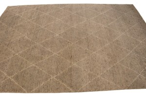 Khaki/Beige Geometric Modern 6X9 Moroccan Style Oriental Rug