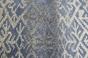 Cream Blue Geometric 2X3 Modern Oriental Rug