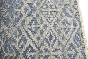 Cream Blue Geometric 2X3 Modern Oriental Rug