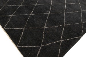 Black Geometric Modern 8X10 Moroccan Style Oriental Rug