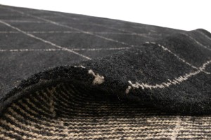 Black Geometric Modern 8X10 Moroccan Style Oriental Rug