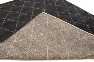 Black Geometric Modern 8X10 Moroccan Style Oriental Rug