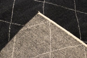 Black Geometric Modern 8X10 Moroccan Style Oriental Rug