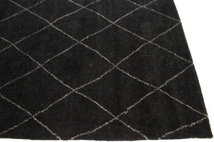 Black Geometric Modern 8X10 Moroccan Style Oriental Rug