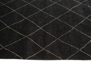 Black Geometric Modern 8X10 Moroccan Style Oriental Rug