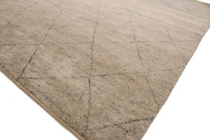 Beige Geometric Modern 8X10 Moroccan Style Oriental Rug