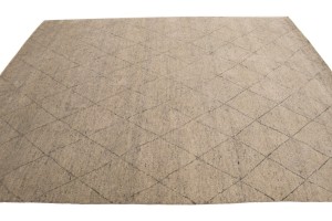 Beige Geometric Modern 8X10 Moroccan Style Oriental Rug