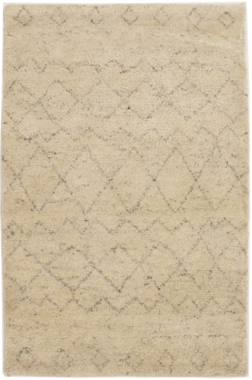 Beige Geometric Modern 2X3 Moroccan Style Oriental Rug