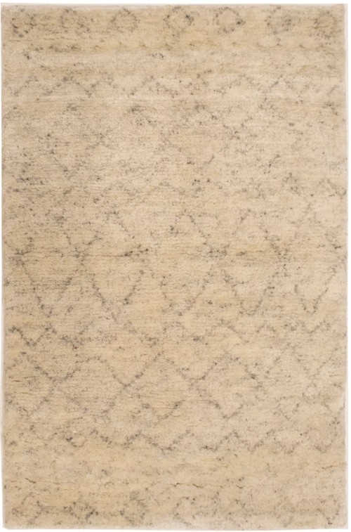 Beige Geometric Modern 2X3 Moroccan Style Oriental Rug