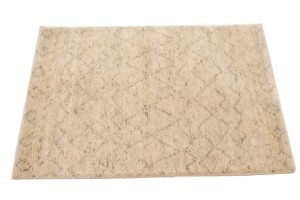 Beige Geometric Modern 2X3 Moroccan Style Oriental Rug