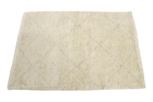 Beige Geometric Modern 2X3 Moroccan Style Oriental Rug