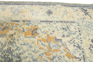 Muted Distressed Heriz 2X3 Transitional Oriental Rug