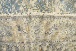Muted Distressed Heriz 2X3 Transitional Oriental Rug
