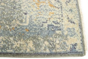 Muted Distressed Heriz 2X3 Transitional Oriental Rug