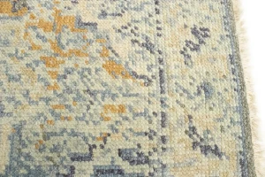 Muted Distressed Heriz 2X3 Transitional Oriental Rug