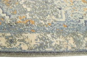 Muted Distressed Heriz 2X3 Transitional Oriental Rug