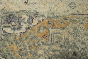Muted Distressed Heriz 2X3 Transitional Oriental Rug