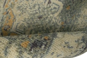 Muted Distressed Heriz 2X3 Transitional Oriental Rug