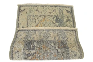 Muted Distressed Heriz 2X3 Transitional Oriental Rug
