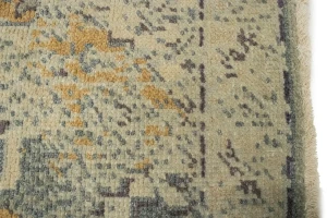 Muted Distressed Heriz 2X3 Transitional Oriental Rug