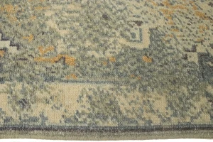 Muted Distressed Heriz 2X3 Transitional Oriental Rug