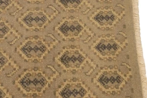 Muted Beige Floral 2X3 Chobi Oushak Oriental Rug