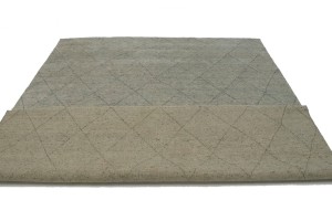 Greige Geometric Modern 8X10 Moroccan Style Oriental Rug