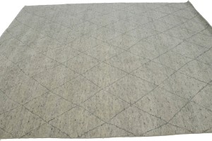 Greige Geometric Modern 8X10 Moroccan Style Oriental Rug